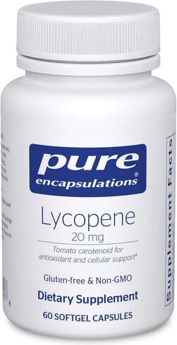 مغلفات نقية lycopene 20 ملغ | المكملات الغذائية للدعم الخلوي والبقعي | 120 كبسولات Softgel in Kuwait