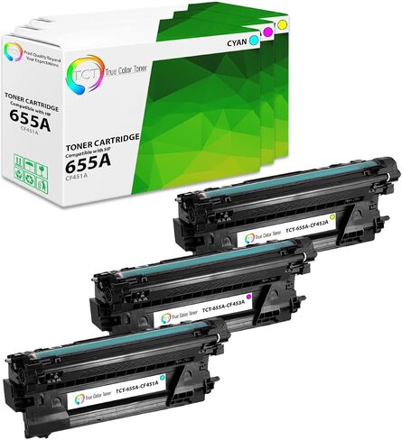 TCT 655A Black Toner Cartridge 2 Pack - Premium Compatible Replacement for HP 655A CF450A Black Works with HP Color Laserjet Enterprise M652 M653 M681 M682 Printers (12,500 Pages) in Kuwait