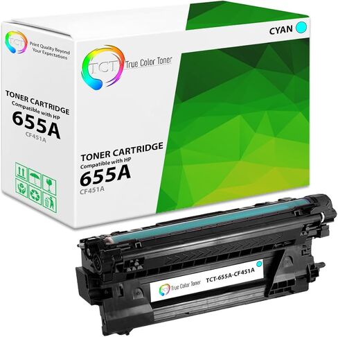 TCT 655A Black Toner Cartridge 2 Pack - Premium Compatible Replacement for HP 655A CF450A Black Works with HP Color Laserjet Enterprise M652 M653 M681 M682 Printers (12,500 Pages) in Kuwait