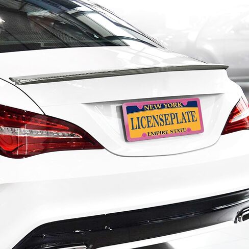 Black License Plate Frames, Stainless Steel, Car License Plate Holder with Screw Caps, Rattle Proof Pad Front Back License Plate Cover in Saudi Arabia