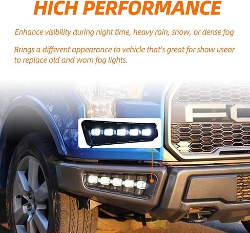 Frong Bumper Fog Light Compitable with 2021-2024 Bronco,LED Fog Light PP Material with Day Running Time and Turn Signal Lamp in Saudi Arabia