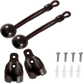 2Pcs Universal Replacement Mounting Brackets Blinds & Shades Bungee Tie Down Conversion Kit with Screws for Exterior Sun Shades Outdoor Indoor Roller up Blinds