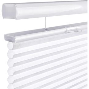 ستائر خلوية لاسلكية من أعلى إلى أسفل من أسفل إلى أعلى للنوافذ، ستائر على شكل قرص العسل وظلال، مرشحة للضوء باللون الأبيض، مقاس 42 بوصة عرض × 64 بوصة ارتفاع in Kuwait