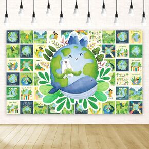 Earth Day Decorations Environmental Backdrop Earth Day Banner Eco Natural Party Favors Earth Day Decorations and Supplies for Home Party