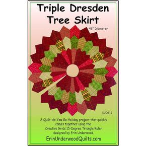 Triple Dresden Tree Skirt Pattern by Erin Underwood Quilts