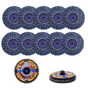 WA 10PACK - 2" Quick Change Mini Zirconia 40#/60#/80# Flap Discs Grinding & Sanding Wheels (GRIT 40)