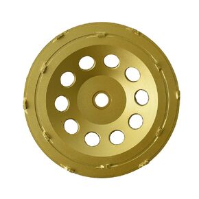 ACTINTOOL 5 in. x 5/8-11 in.12 PCS PCD 5 Inch Double Row PCD Cup Wheel, Epoxy Mastic Thinset Glue Stucco Tough Concrete Coating Removal PCD Grinding Cup Wheel(5/8"-11 Threaded)