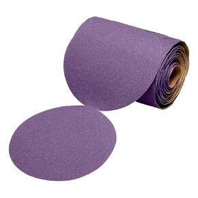 3M Stikit Film Disc Roll 775L, 6 in x NH 180+ Film 3 MIL, Film, Backing, Precision Shaped Ceramic Grain, 6", Purple