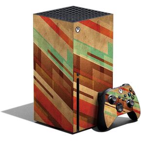 MightySkins Skin Compatible with Xbox Series X Bundle - Abstract Wood | Protective, Durable, and Unique Vinyl Decal wrap Cover | Easy to Apply and Change Styles | Made in The USA