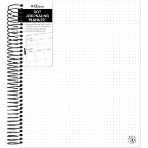 bloom daily planners Undated Dot Journaling Calendar Planner - Essential Weekly/Monthly Grid Style Agenda Book (7" x 9") - V2