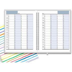 Appointment Book, Schedule Planner by StriveZen, 2024 2025, Daily, Hourly, 15 Minutes Increments, Weekly Scheduling, 7" x 8-3/4", Pockets, 128 Pages, HARDCOVER, UNDATED