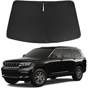 D-Lumina Windshield Sunshade Compatible with 2011-2021 Jeep Grand Cherokee (Not for Grand Cherokee L & Jeep Cherokee) - Foldable Front Window Sun Shade Shield Protector