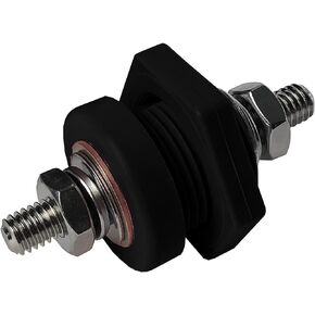 MGI SpeedWare 3/8" Thru-Panel Battery Terminal Connection Stud, 12VDC 450AMP High-Power Distribution, Black