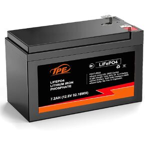 Deep Cycle LiFePO4 Battery 12V 20Ah LiFePO4 Lithium Iron Phosphate Battery Built-in BMS, Rechargeable Battery with 3000+ Life Cycles &10-Year Lifetime Perfect for RV Solar Golf Cart Boat