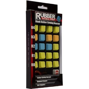 TAI-HAO Blank Rubber Gaming Keycaps : Blank No. 8 Compatible with All MX Types Keyboards