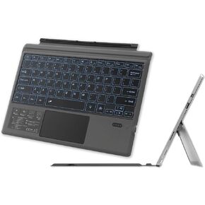 Wireless Keyboard Type Cover Trackpad Mouse Replacement for Microsoft Surface Pro 7 Pro 6 Pro 5 Pro 4 Pro 3 Bluetooth 7-Color LED Backlit Ultra-Slim Rechargeable Battery Multi-Touch