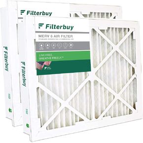 Filterbuy 20x25x5 Air Filter MERV 8 Dust Defense (2-Pack), Pleated HVAC AC Furnace Air Filters Replacement for Honeywell Return Grille (Actual Size: 19.75 x 24.75 x 4.38 Inches)