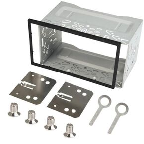 Universal Double 2 Din Car DVD CD Stereo Frame Cage Radio Fascia Metal Mounting Dash Kit Bracket Bezel