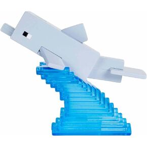 Mattel Minecraft Craft-A-Block Dolphin Figure, Authentic Pixelated Video-Game Characters, Action Toy to Create, Explore and Survive, Collectible Gift for Fans Age 6 Years and Older