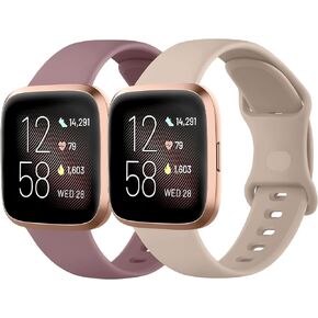 Tobfit Replacement Bands Compatible with Fitbit Versa/Versa 2 / Versa Lite SE Watch Band for Women Men, Soft Silicone Sports Band for Fitbit Versa SmartWatch