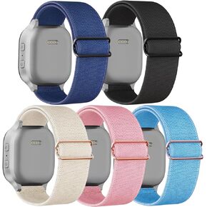 For Gabb-Watch Synup-Watch Gizmo-Watch Band for kids - 5 Pack Nylon Elastic Adjustable Replacement Bands for Gizmo Watch 3 2 1/ Gabb Watch 3 2 1/ Sync up Kids Watch Band for Girls Boys Wrist