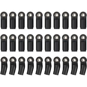 RC Car Rod End Link Balls, 30PCS RC Tie Rod Durable Plastic RC Rod End Balls for Axial Scx10 II 90046 90047 1/10 RC Car Crawler RC Accessories