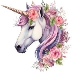 Fabric Panel 8"x8" Unicorn 100% Cotton Quilting Panel Square AM315