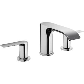 hansgrohe Vivenis Modern 2-Handle 3-Hole 5-inch Tall Bathroom Sink Faucet in Brushed Nickel, 75033821