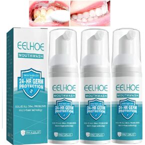 3Pcs Teeth Mouthwash Toothpaste Foam,Stain Removal Teeth Whitening,Oral Care,Fresh Breath Deep Cleaning.