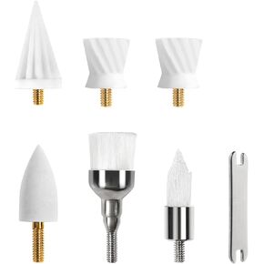 6 Tooth Polisher Replacement Brush Heads，Replacement Heads for Tooth Polisher,Teeth Tartar Remover Accessories,6 Varied Brush Heads Replacement Heads Kit