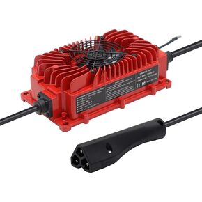 18 AMP 48V Replacement Golf Cart Battery Charger for 48 Volt Ez-Go EZgo RXV/TXT with RXV Plug Triangle Style Plug Connector Waterproof IP65