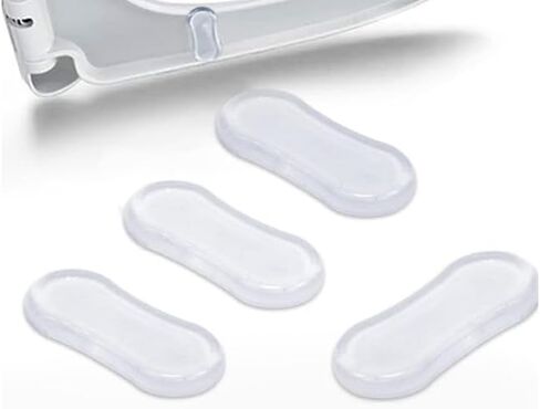 5Pcs Transparent Toilet Seat Bumper Set, Silicone Strong Adhesive Toilet Seats Lid Bumpers, Toilet Seat Buffers, Toilet Lid Rubber Pads for, Home Hotel and Hospital and Toilet Parts Bathroom Fixtures in Saudi Arabia