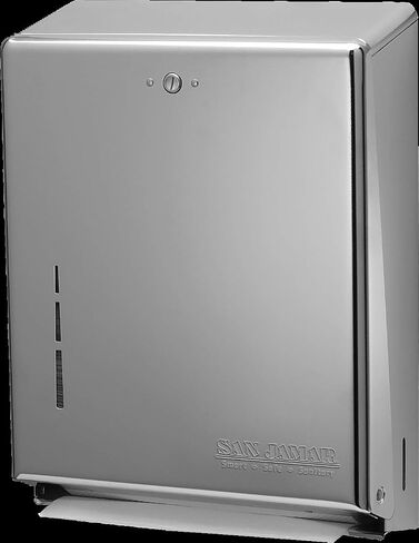 San Jamar T1900XC C-Fold/Multifold Commercial Towel Dispenser, 500 Multifold / 300 C-Fold Towel Capacity, Chrome in Saudi Arabia
