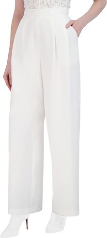 بنطال BCBGMAXAZRIA نسائي عالي الخصر وواسع الساق وحزام مطوي in Saudi Arabia