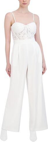 بنطال BCBGMAXAZRIA نسائي عالي الخصر وواسع الساق وحزام مطوي in Saudi Arabia
