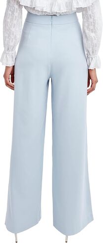 BCBGMAXAZRIA Women's High Waisted Wide Leg Pant Belt Loop Pleated Trouser in Saudi Arabia