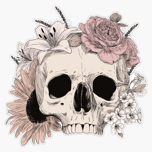 الجمجمة ملصق ملصقات للسيارة متعددة الأشكال ملصق حائط من الفينيل‏ 5" in Kuwait