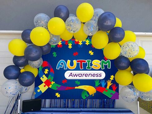 Autism Awareness Backdrop Accept Understand Love April Puzzle Photography Background Autism Awareness Month Photography Studio Photo Background 7x5FT in Saudi Arabia