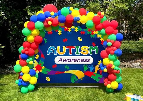 Autism Awareness Backdrop Accept Understand Love April Puzzle Photography Background Autism Awareness Month Photography Studio Photo Background 7x5FT in Saudi Arabia