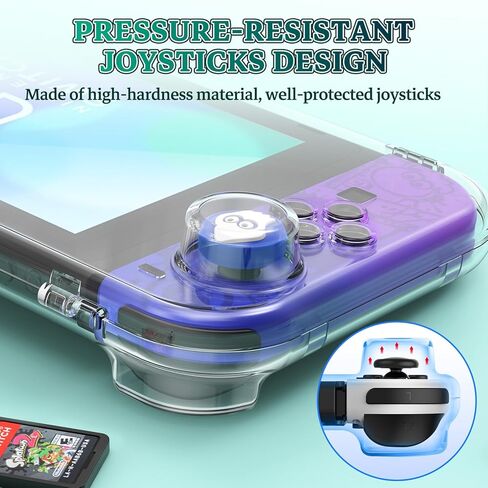 حافظة IINE شفافة لجهاز Switch OLED، صندوق حماية محمول مقاوم للغبار متوافق مع Nintendo Switch OLED، حقيبة سفر Switch OLED مع إغلاق مغناطيسي in Kuwait