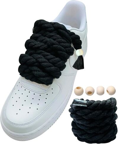أربطة أحذية سميكة من الحبال لـ Air Force 1، أربطة أحذية كبيرة مكتنزة مصممة خصيصًا لـ Dunks، Air Jordan، AF1 أحذية رياضية in Kuwait