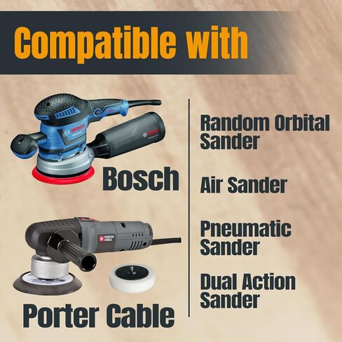 POWERTEC 45208G-50-P2، 80 حبيبة، 6 بوصة 6 فتحات هوك وحلقة صنفرة لأقراص الصنفرة المدارية العشوائية، 100PK in Saudi Arabia