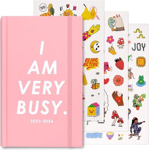 ban.do Daily Planner 2023-2024, Classic Weekly Planner Dated August 2023 - December 2024, Self Care Journal, Hardcover Planner with Monthly Calendar, Stickers, & Pockets, Be Nice to Yourself in Saudi Arabia