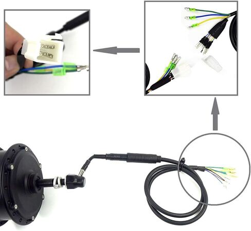 通用 9 Pin 60cm Electric Bicycle Female Motor Cable Ebike Motor Adapter with Hall Sensor Connector Ebike Conversion Parts in Saudi Arabia
