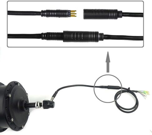 通用 9 Pin 60cm Electric Bicycle Female Motor Cable Ebike Motor Adapter with Hall Sensor Connector Ebike Conversion Parts in Saudi Arabia