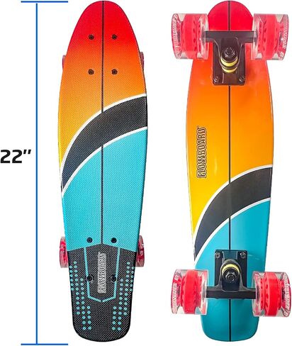 لوح تزلج كامل للأطفال مع شاحنات - رسومات مخصصة خالية من الخدش رائعة للأطفال والأولاد والبنات والشباب والمبتدئين in Kuwait