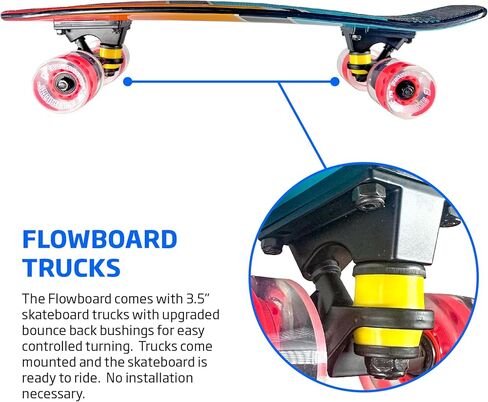 لوح تزلج كامل للأطفال مع شاحنات - رسومات مخصصة خالية من الخدش رائعة للأطفال والأولاد والبنات والشباب والمبتدئين in Kuwait