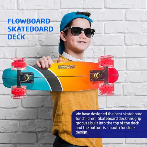 لوح تزلج كامل للأطفال مع شاحنات - رسومات مخصصة خالية من الخدش رائعة للأطفال والأولاد والبنات والشباب والمبتدئين in Kuwait