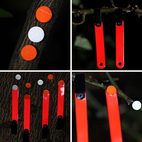 136PCS Reflective Trail Marker Set Including 100 Pack Hunting Reflector Tacks and 36 PCS High-Visibility Trail Markers with Clip for Tree-Stand Hunting Hiking Camping in Saudi Arabia