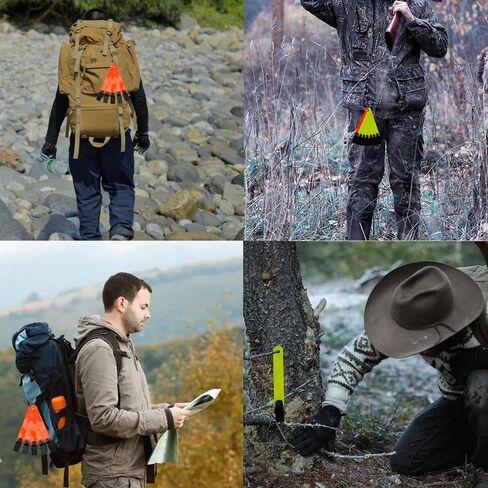 136PCS Reflective Trail Marker Set Including 100 Pack Hunting Reflector Tacks and 36 PCS High-Visibility Trail Markers with Clip for Tree-Stand Hunting Hiking Camping in Saudi Arabia